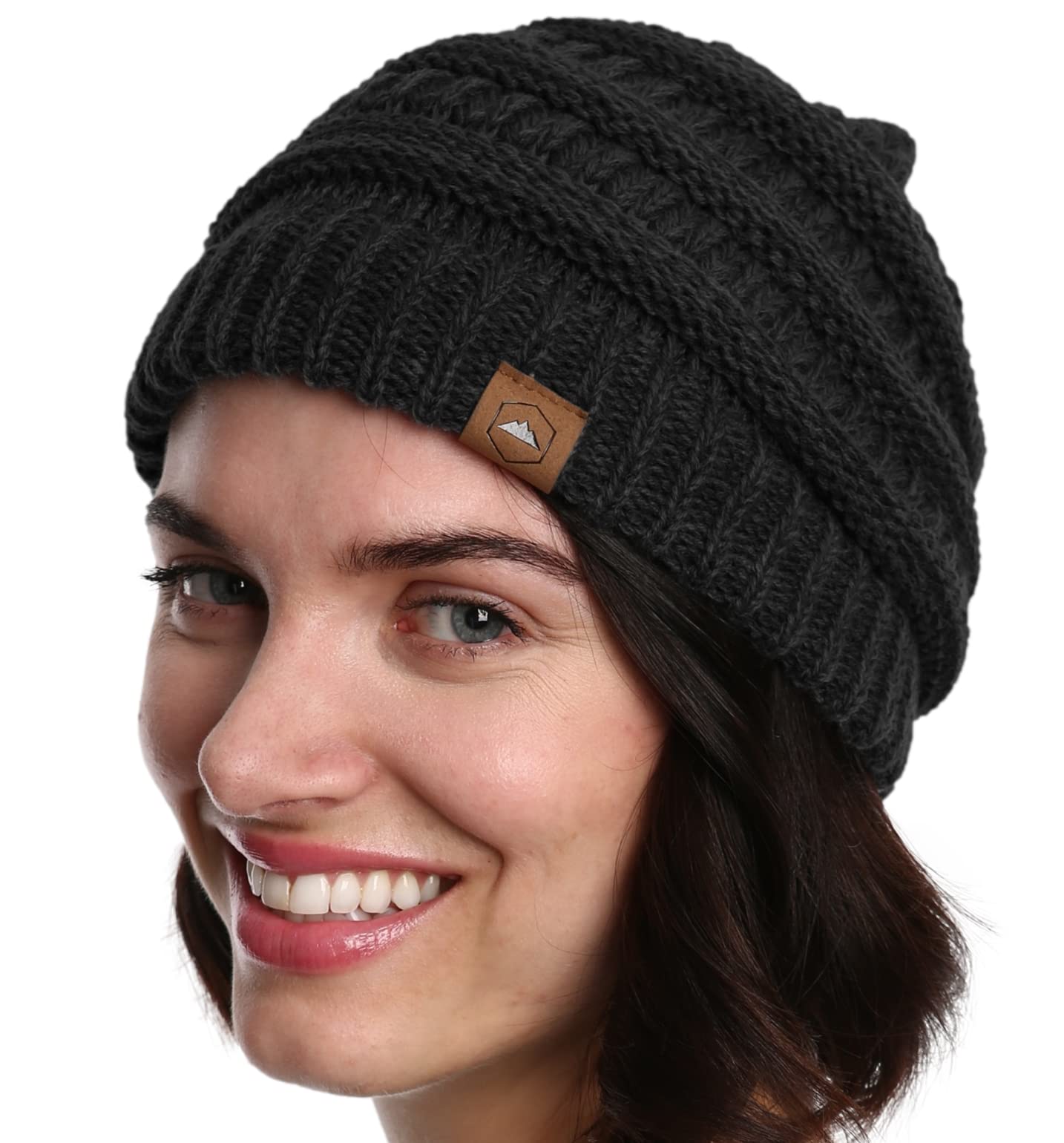 Tough Headwear Womens Winter Hat - Warm Chunky Cable Knit Beanies - Winter Beanie Hats for Women Cold Weather - Beanies Women